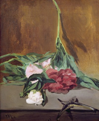 Stem of Peonies and Secateurs by Édouard Manet